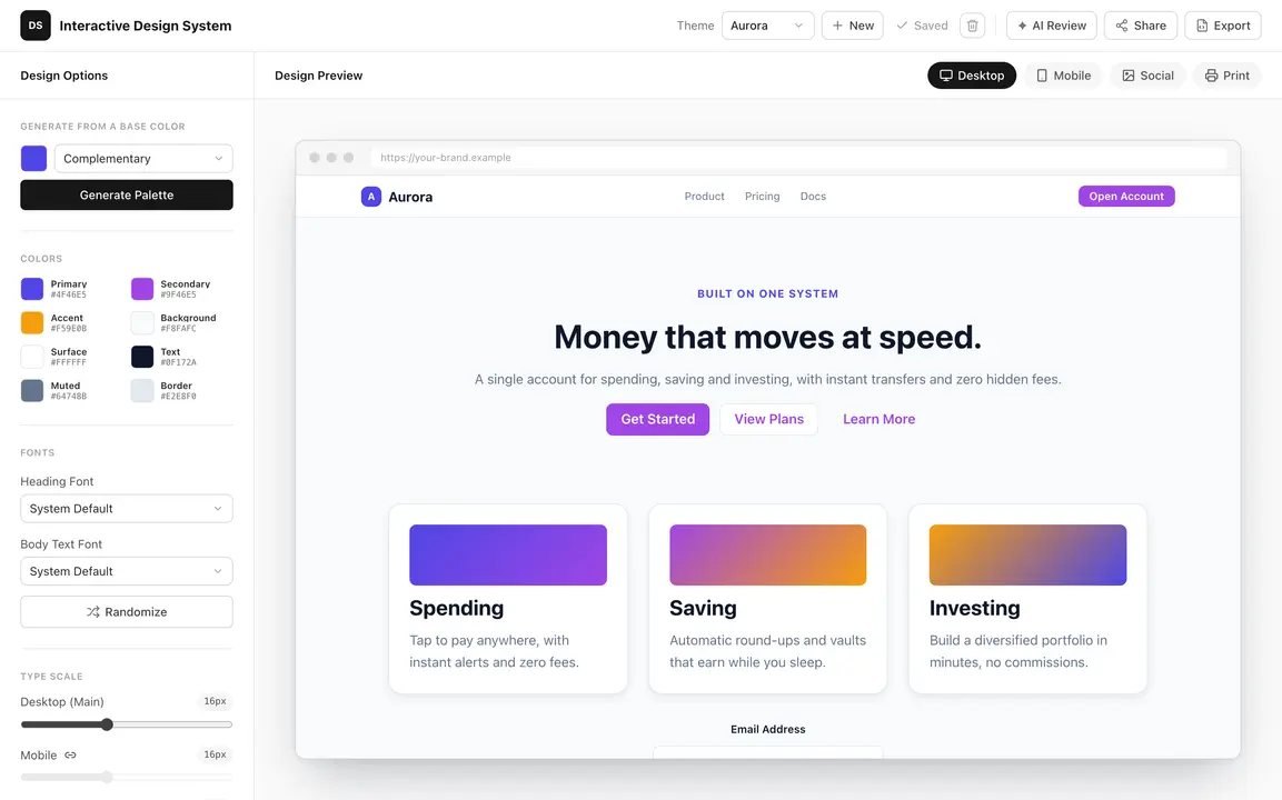 Build an Interactive Design System