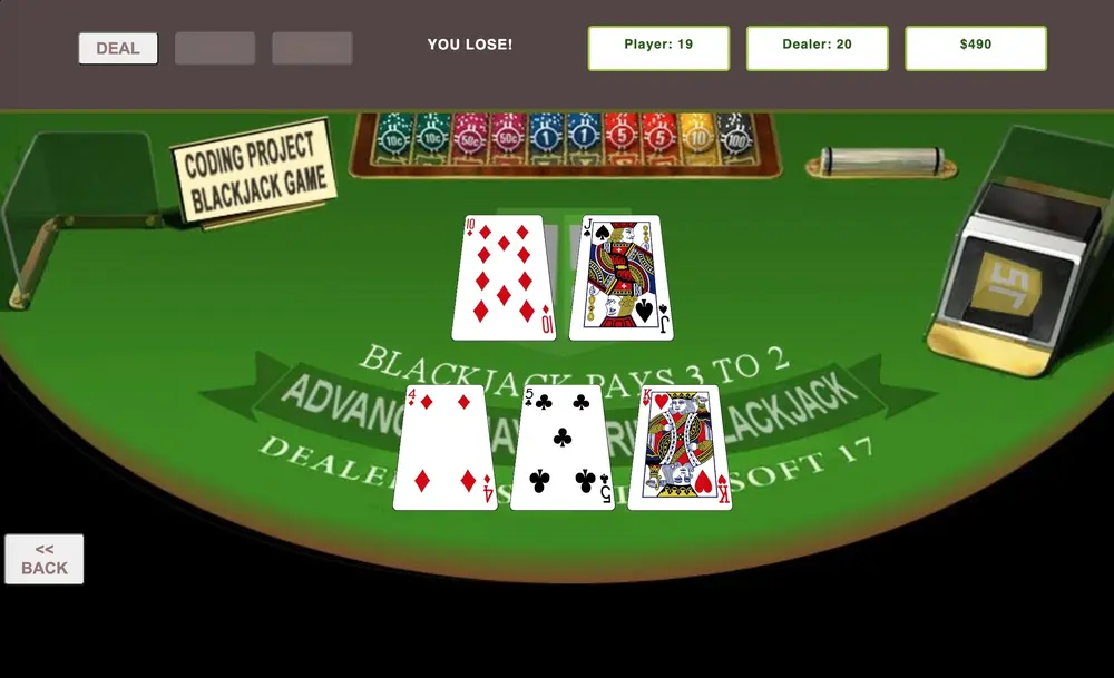 Blackjack game